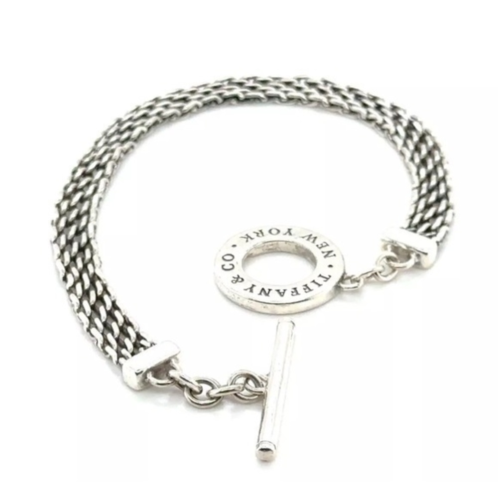 Tiffany & Co. Somerset Toggle Bracelet Sterling Silver 7"